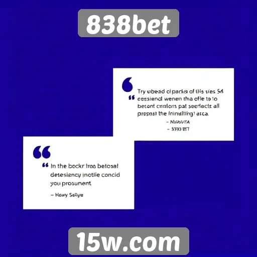 Feedback de usuários sobre a experiência na 838bet